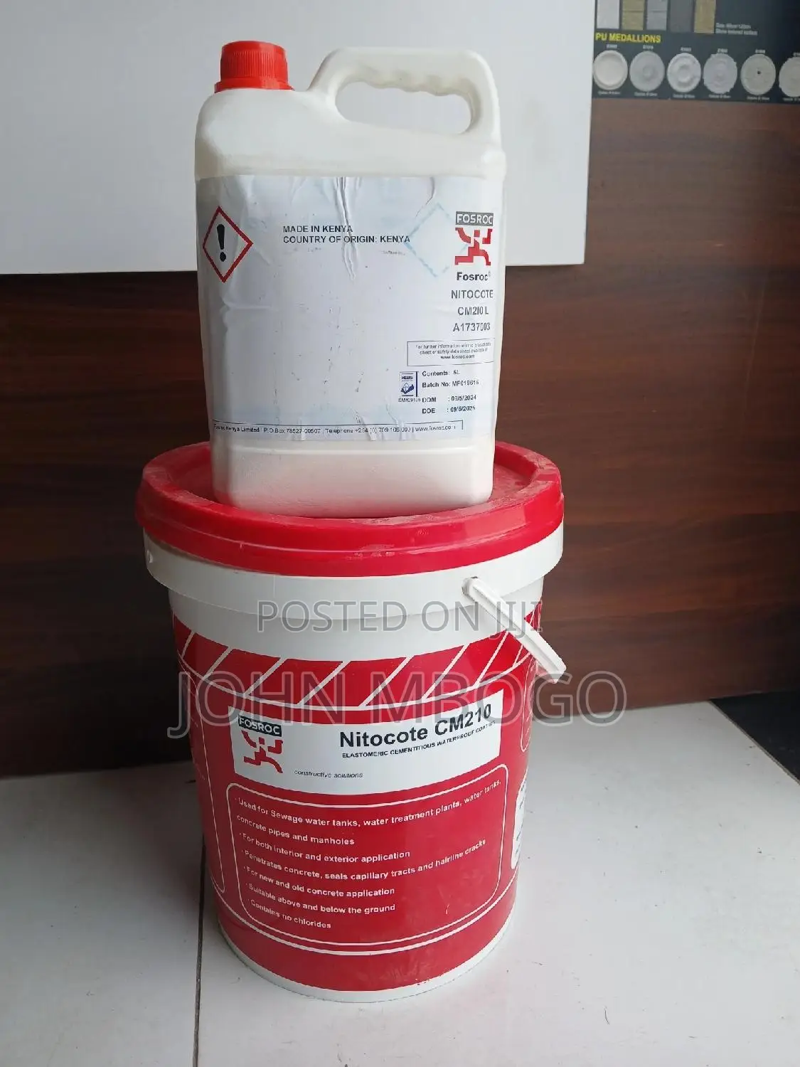 Eastomeric Cementious Waterproof -Nitocote Cm210