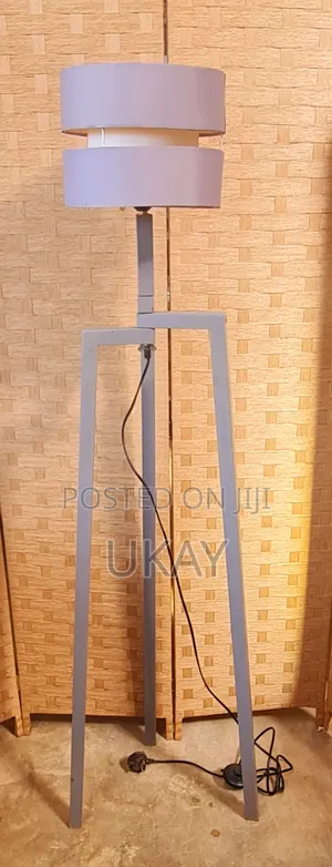 Tripod Floor Lamp Grey Shade.