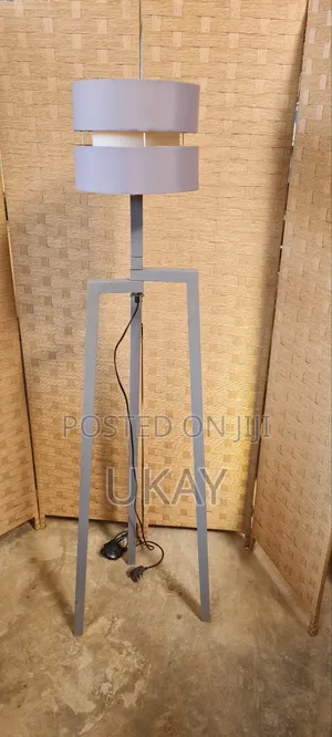Tripod Floor Lamp Grey Shade.