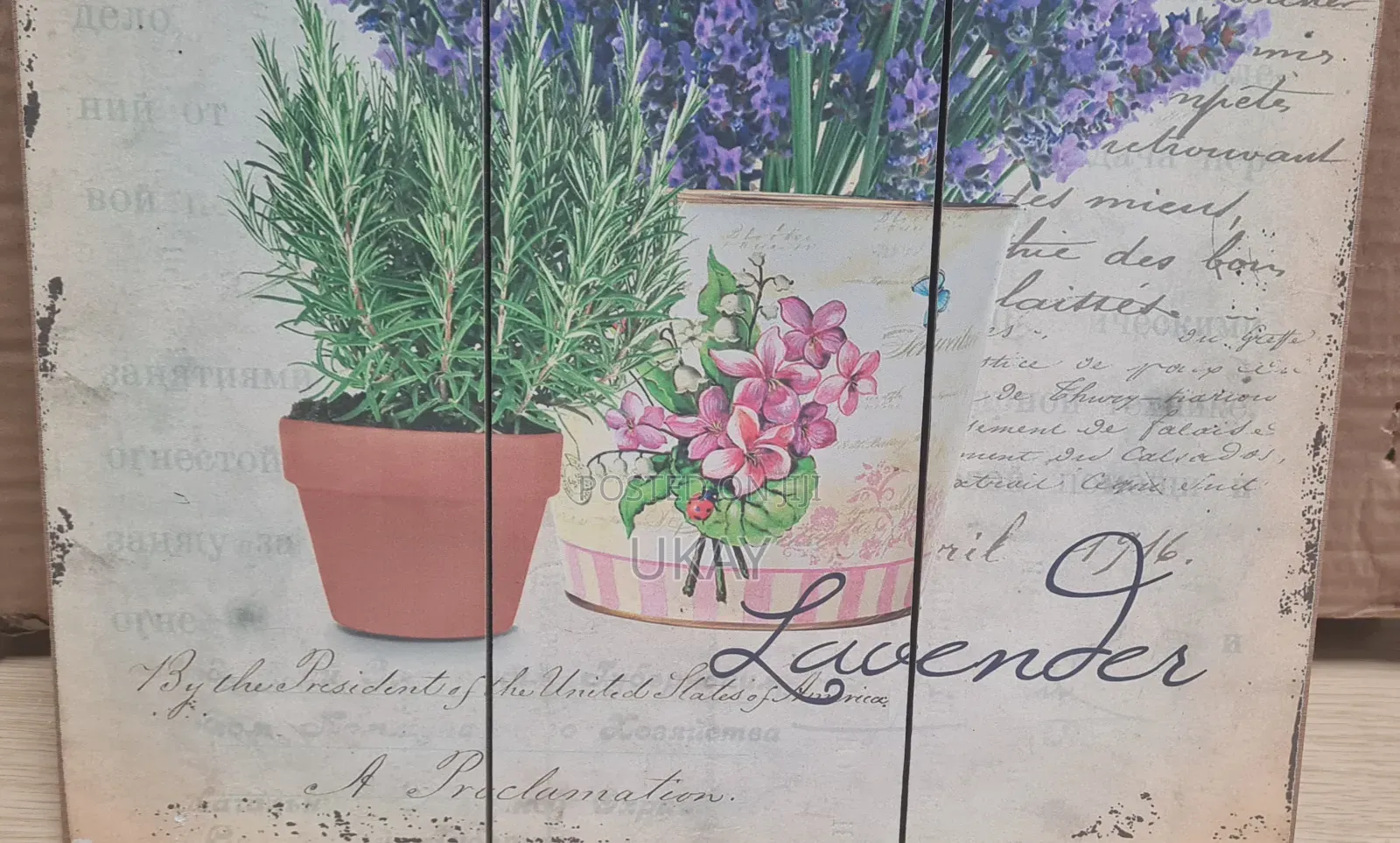 Lavender Pure Blue Wall Frame.