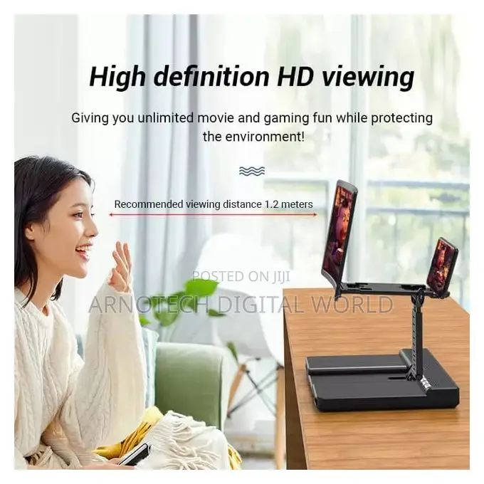 Adjustable 14"HD Phone Screen Amplifier With BT