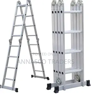 5.7m Scaffold Ladder Heavy Duty Giant Aluminum Multi Purpose