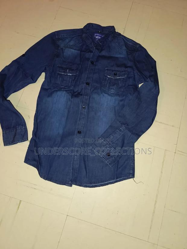 Executive Unisex Kids Denim Shirts - main view