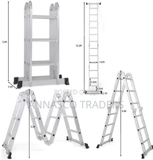 4,7m Foldable Step Ladder Scaffolding Aluminum