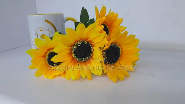 5head Sunflowers Artificial Bunch - main view