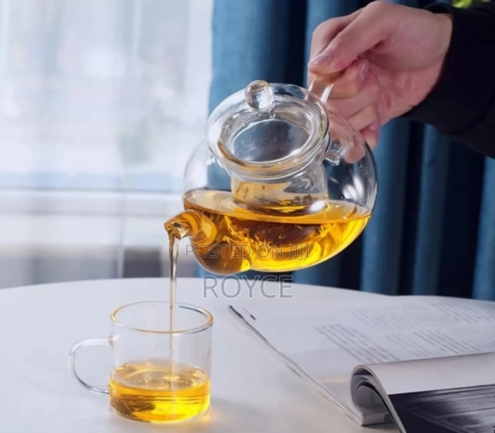 Heat Resistant Glass Tea Pot -{800ml}
