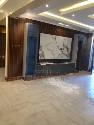 Tv Wall Unit With a Marble Sheet