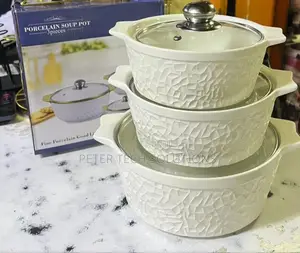 3 PCS Ceramic Soup Pot 3L , 2.5L SND 1.5L