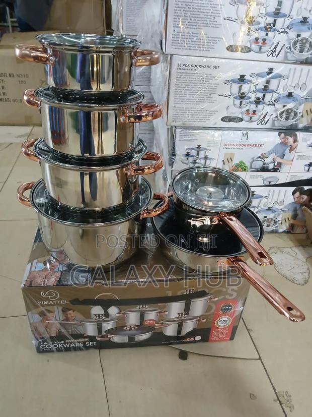 Yemitei 12pcs Cook Ware Set With Glass Lid