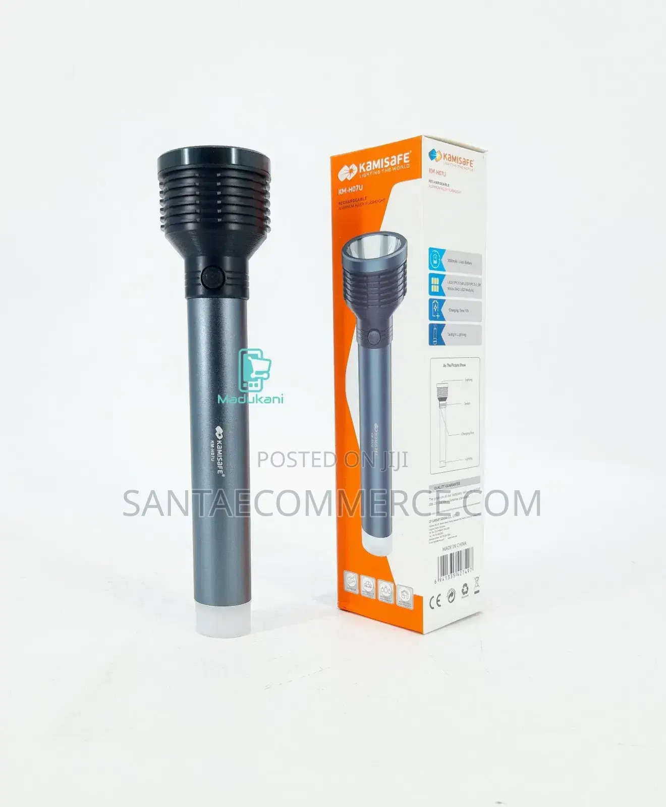 Kamisafe KM-H07U Rechargeable Torch With Aluminium Alloy
