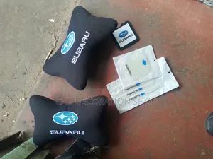 Subaru Neck Pillows, Insurance Pockets,Door Stickers 8pcs