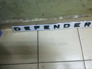 Black DEFENDER Lettering Emblem for Bonnet