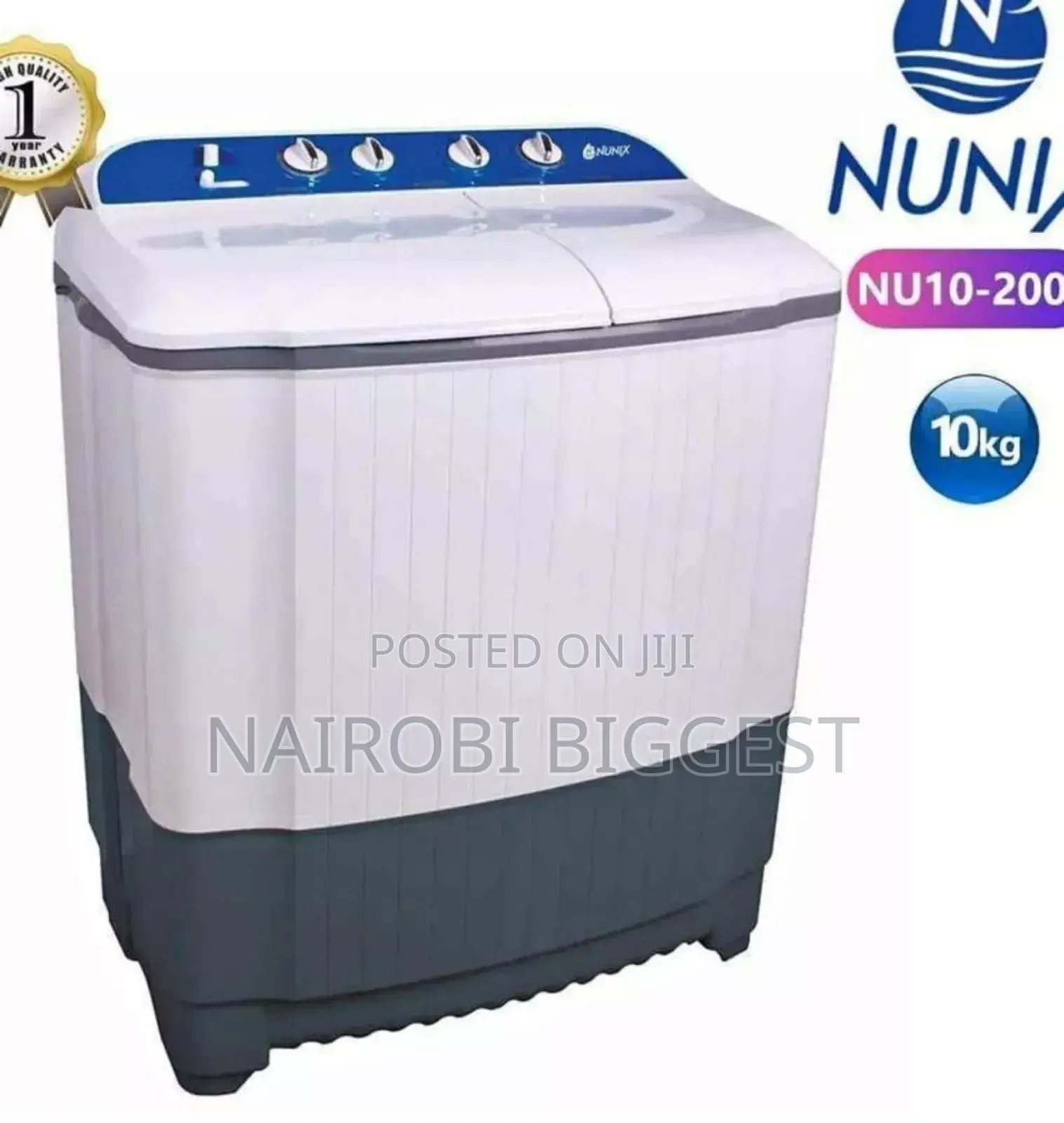 Nunix 10kg Twin Tub Washing Machine