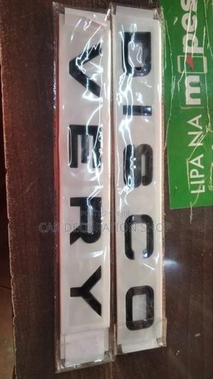 Black DISCOVERY Bonnet Lettering Emblem - main view