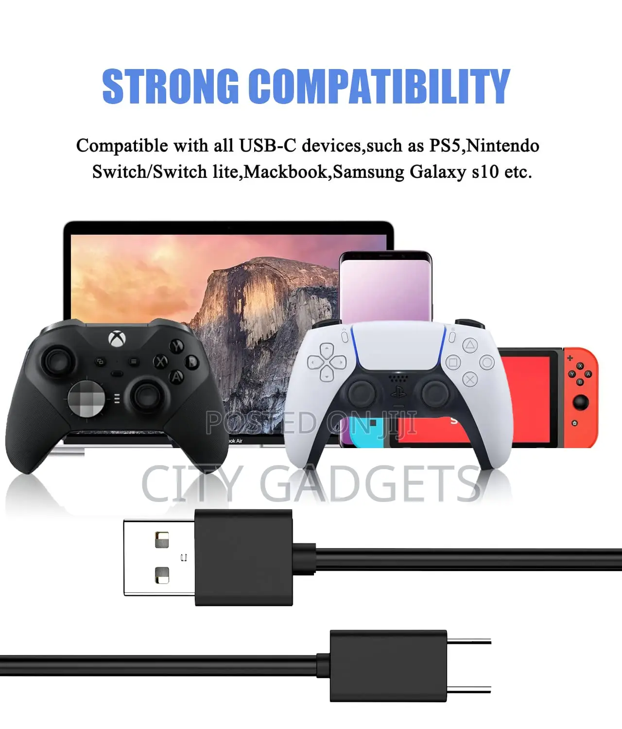 USB C Charging Cable Compatible With PS5 Controller