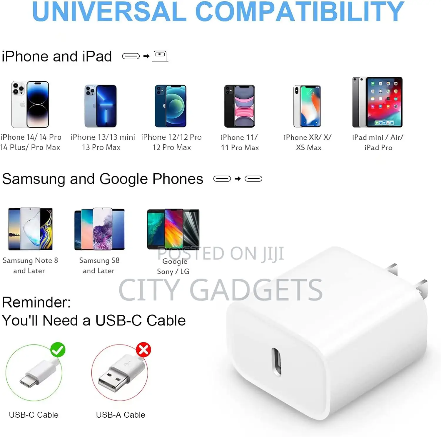 Apple 20W USB-C Power Adapter - iPhone Charger