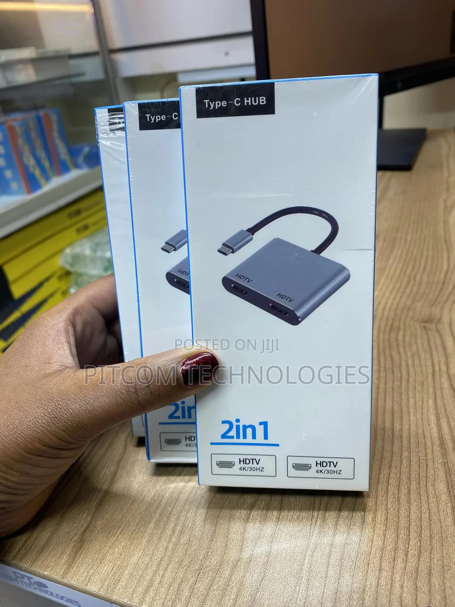 Type- C Hub 2 in 1 Adapter