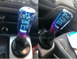 Car Fitted With Short Blue Bubble Gear Knob With Adapters