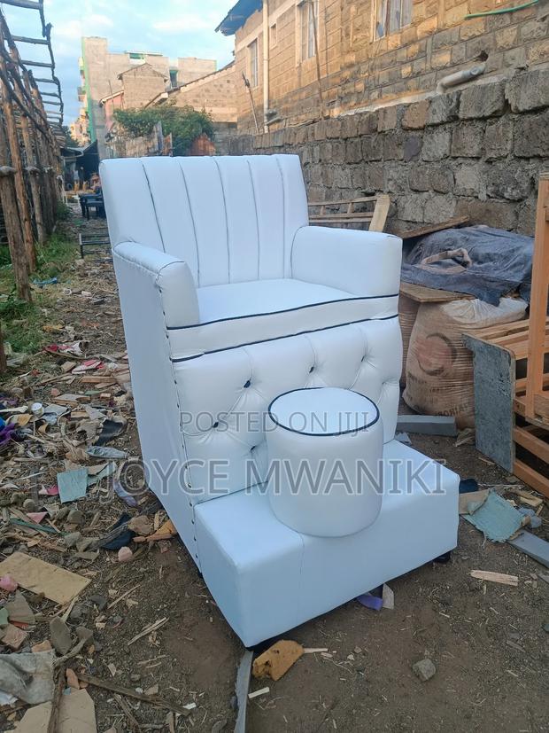 Single Pedicure Seat, White - thumbnail 3