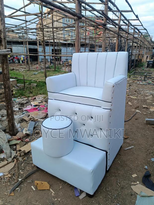 Single Pedicure Seat, White - thumbnail 4