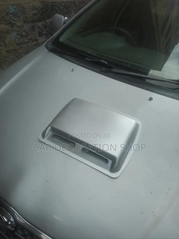 Car Decorative Silver Metallic Bonnet Hood Scoop