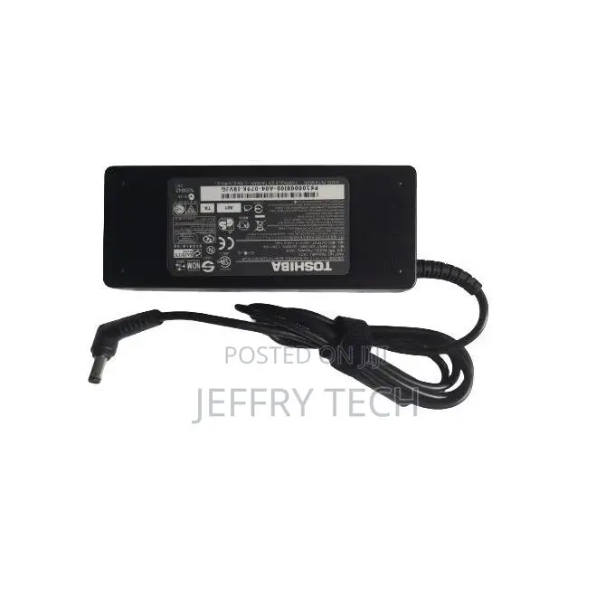 Toshiba 19v 4.74A(5525) Charger + Laptop Charger Cable – Bla