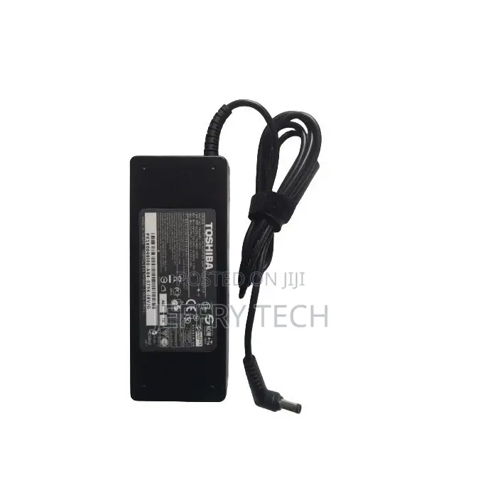 Toshiba 19v 4.74A(5525) Charger + Laptop Charger Cable – Bla
