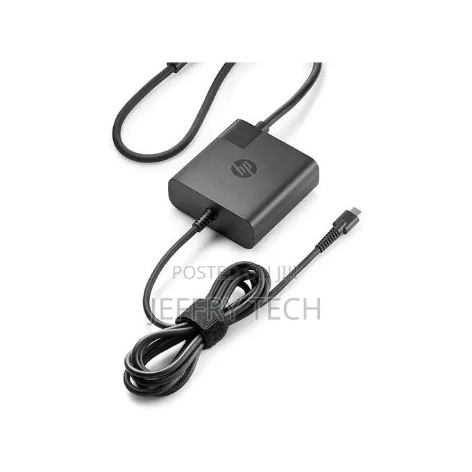 HP Type-C 65W Charger + Cable - Black