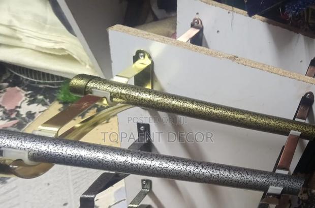 Grey and Antic Green Powder Coated Window Curtain Rods