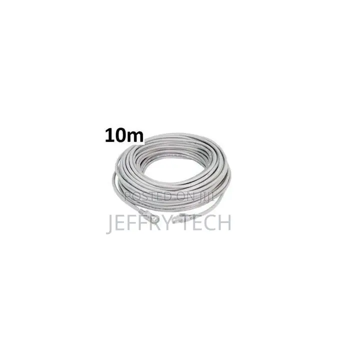 FTP Network Cable - Shielded and Crimped - 10m - Cat 6 -Gray