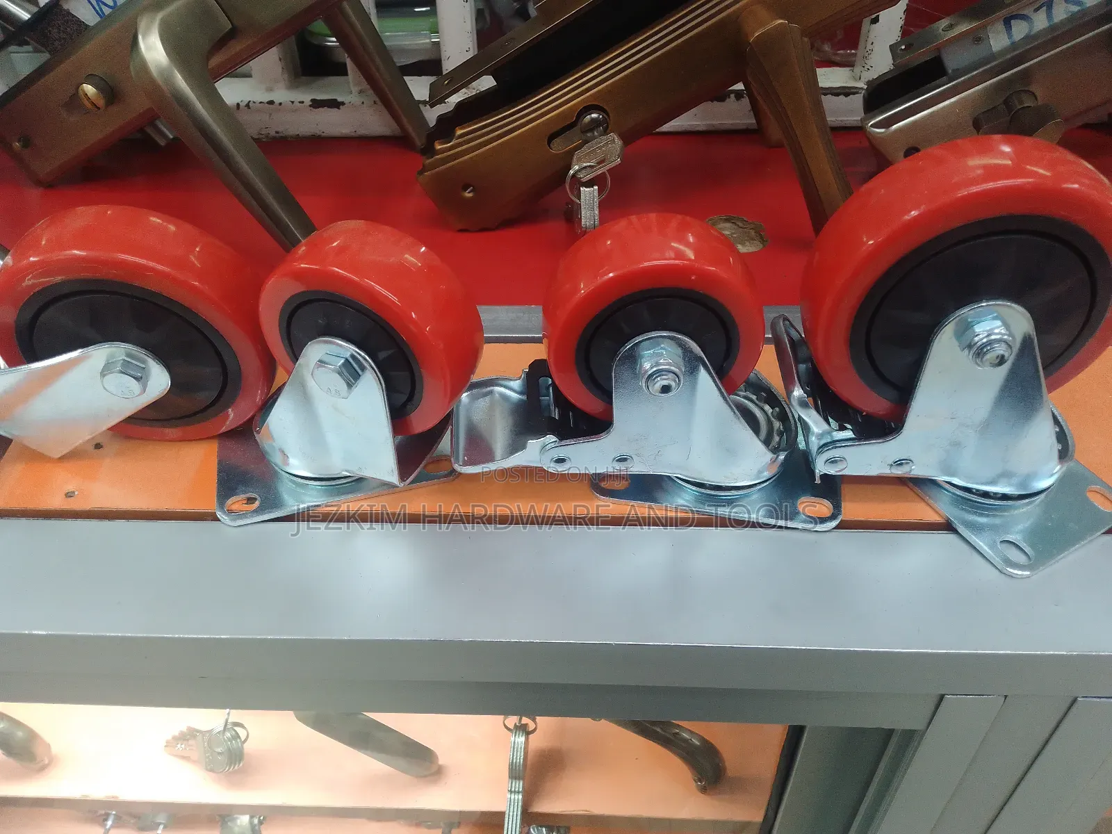 Wheels With Break 4" Set of 4pcs