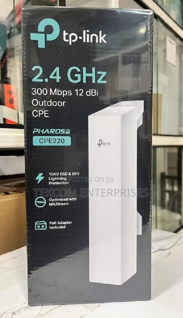 Tp-Link Cpe220 2.4ghz 300mbps 12dbi Outdoor Cpe (Cpe220)