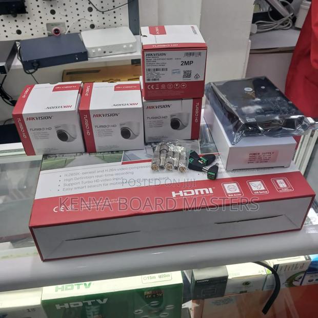 Complete 4 CCTV Hikvision Cameras. New