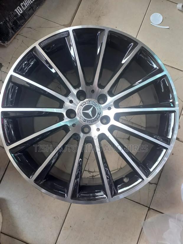 Black Silver Mercedes Benz Staggered 18 Inch Rims Set - main view