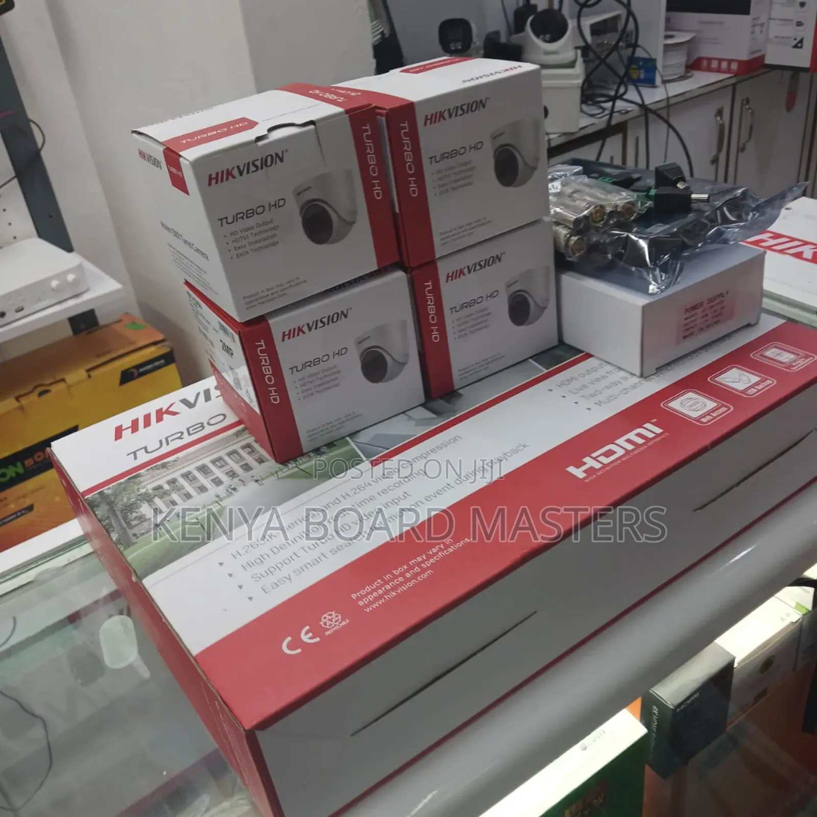 4 Complete Set New Hikvision CCTV Cameras