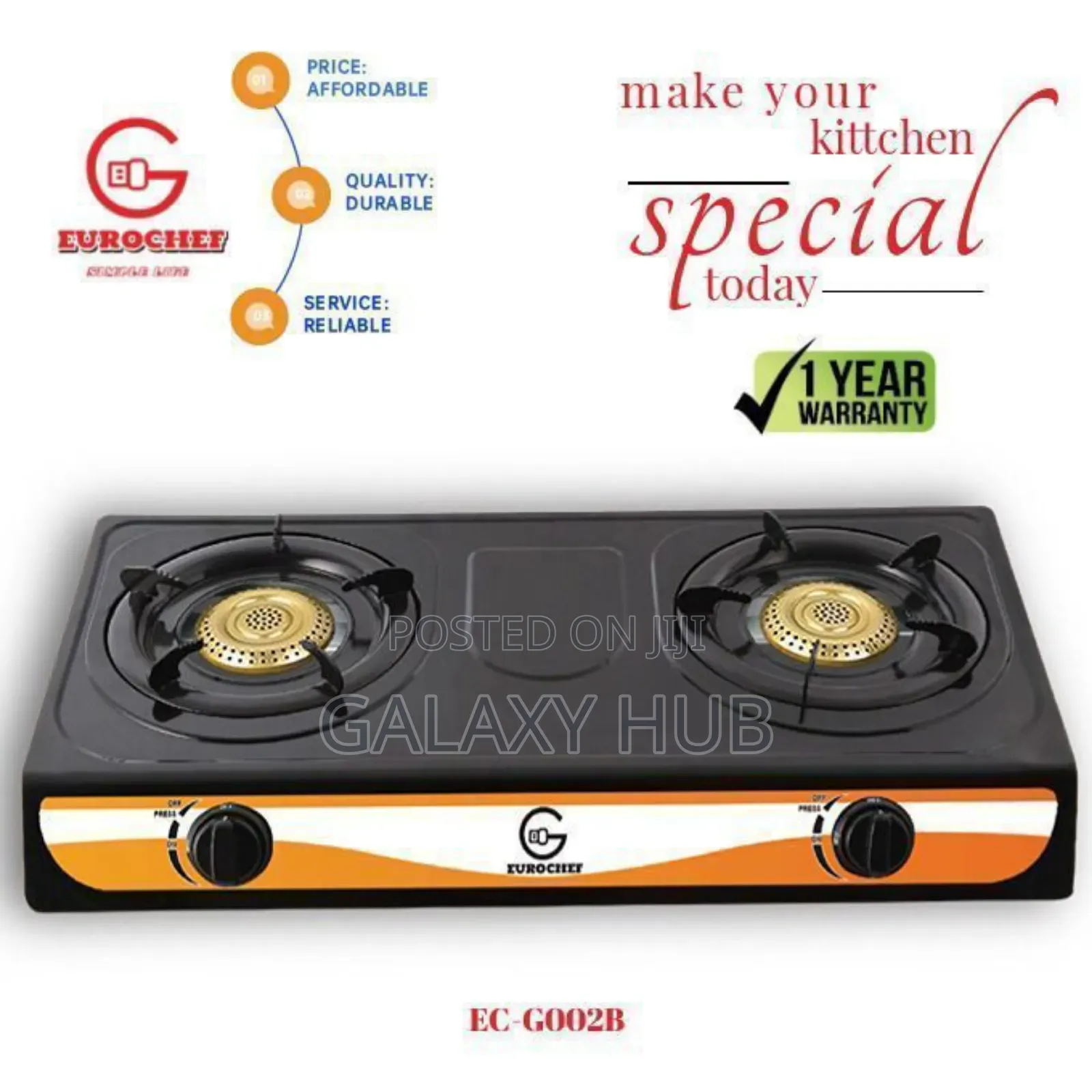 Eurochef 2 Burner Gas Cooker