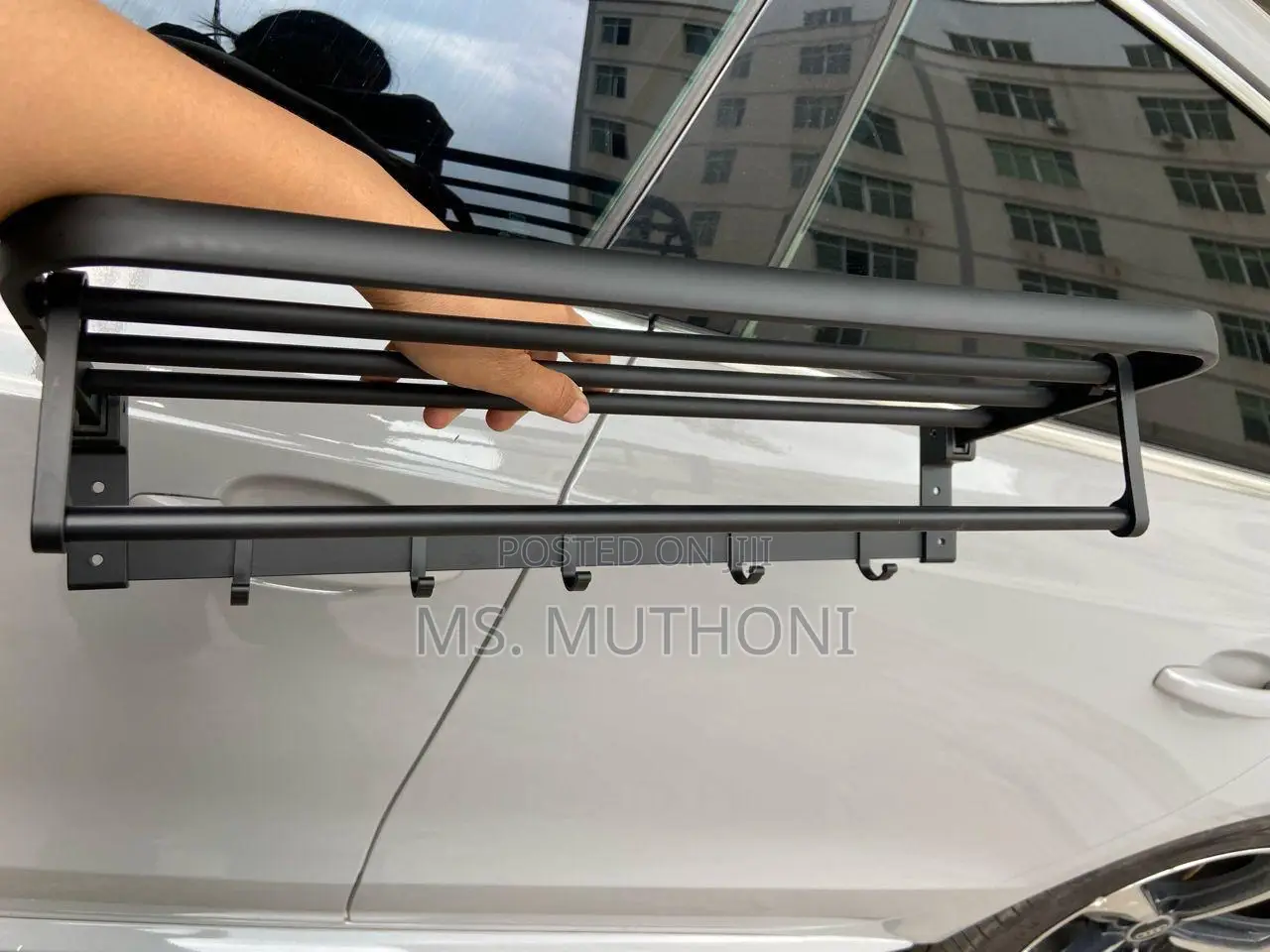 Heavy Duty Towel Organizer With Hanging Hooks Size :50cm