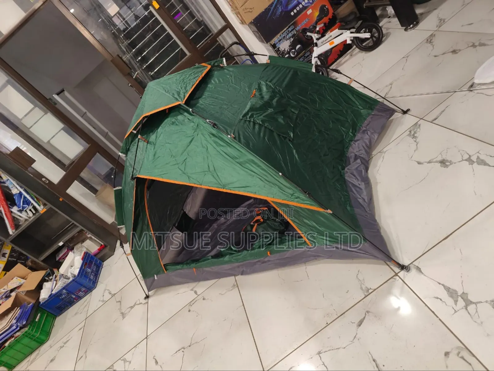 Oxford Polyester 1/2 Pax Automatic Waterproof Green Tent
