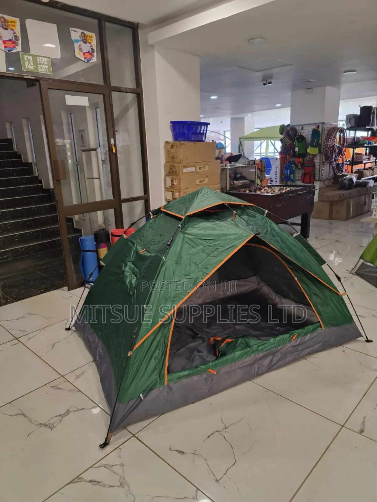 Oxford Polyester 1/2 Pax Automatic Waterproof Green Tent