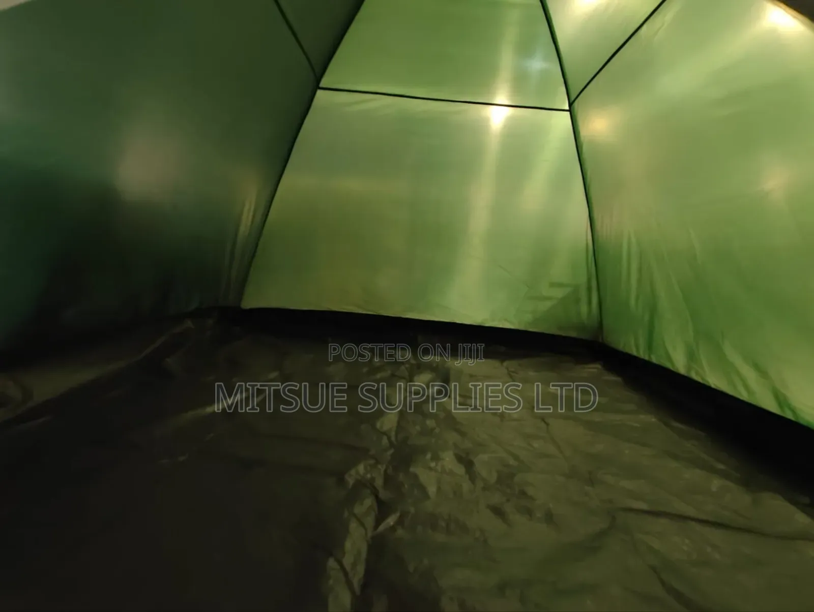 Camping Tent Polyester Water Proof 3x3m for 6 Pax Green