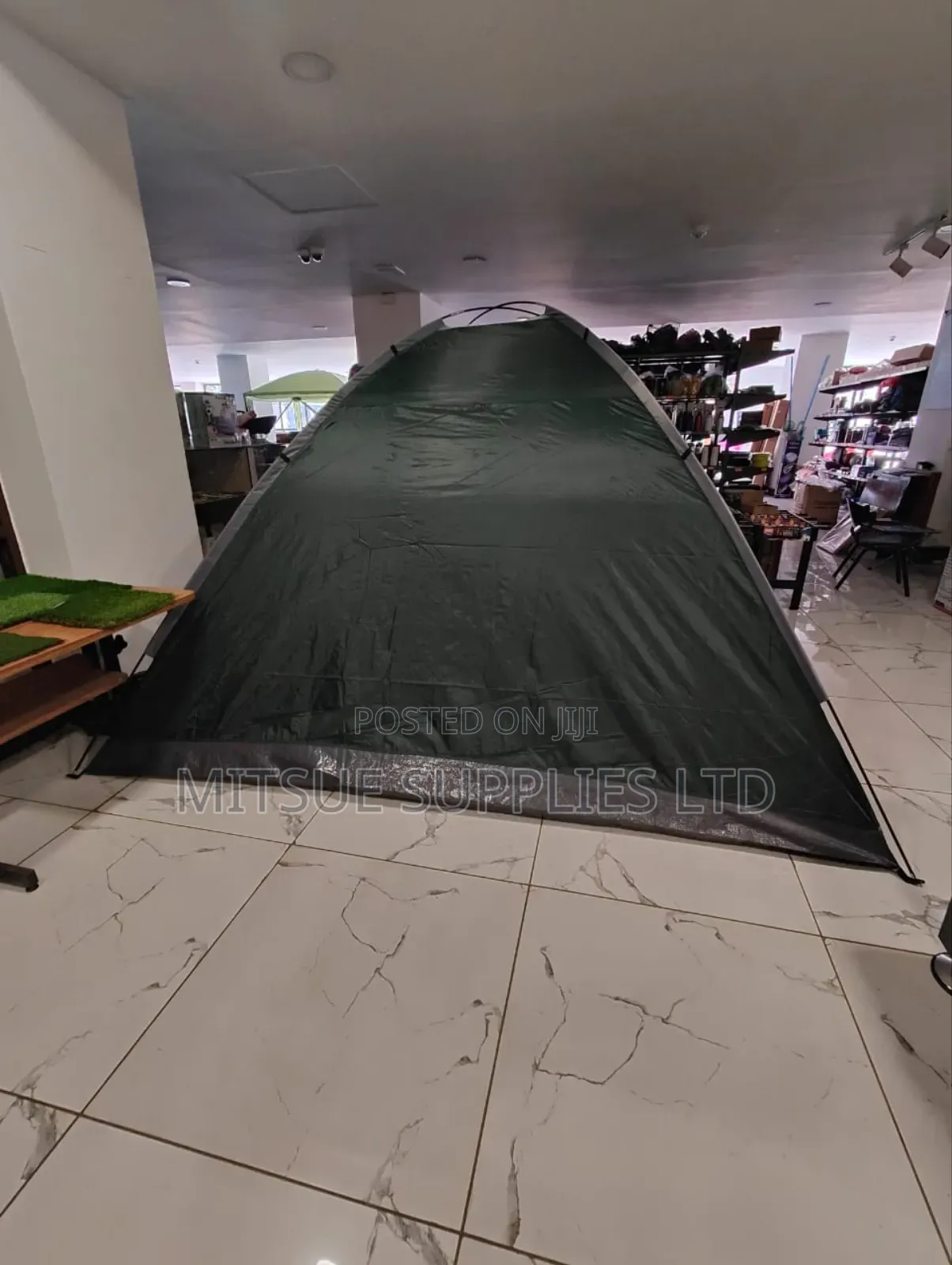 Camping Tent Polyester Water Proof 3x3m for 6 Pax Green