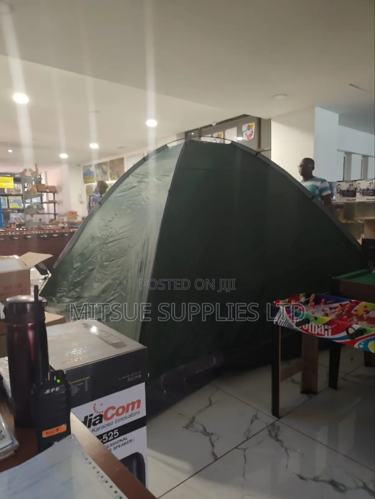 Camping Tent Polyester Water Proof 3x3m for 6 Pax Green