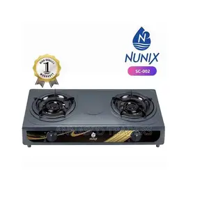 Nunix SC-002 Table Top Double Burner Gas Stove Cooker