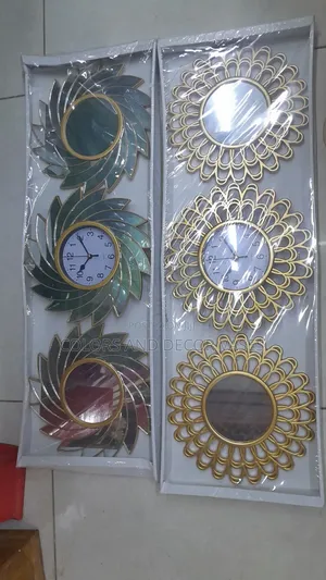 3 Set Wall Decor Mirrors and Clock