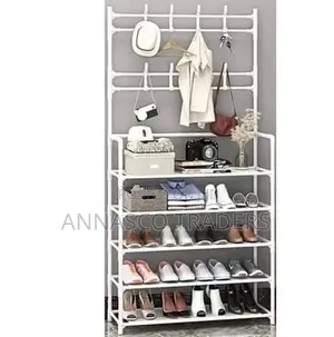 Nunix 5-Tier Multifunctional Shoe Rack - White