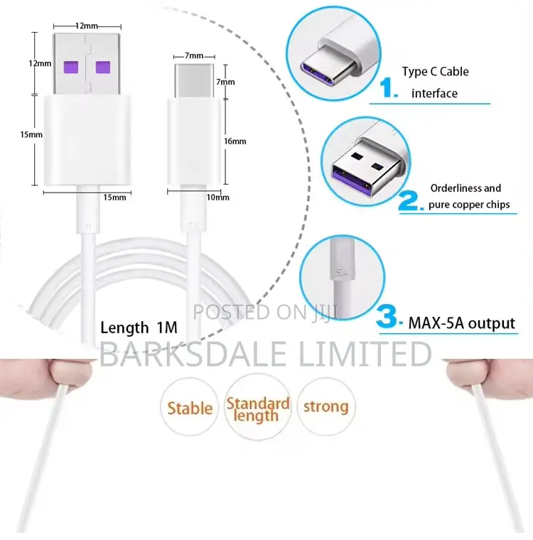 3 Meter USB C to a Charger QC 480mbps Data Transfer