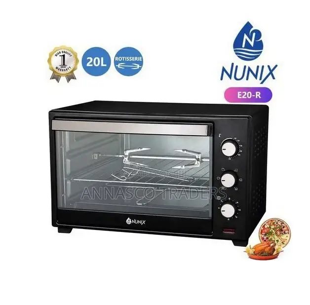 QUALITY Nunix 20L Electric Rotisserie Oven, 1280W