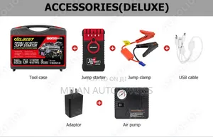 Emergency Portable Car Jump Starter Kit With Airpump,Pwrbank