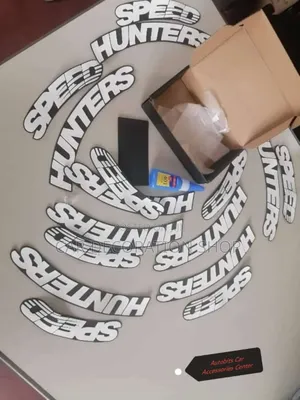 Sporty Permanent Speed Hunters Brand 8 Rubber Tyre Stickers
