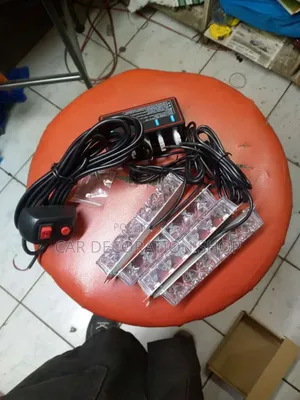 4pcs Warning Vip Prado Grill Blue/Red Flashing Light